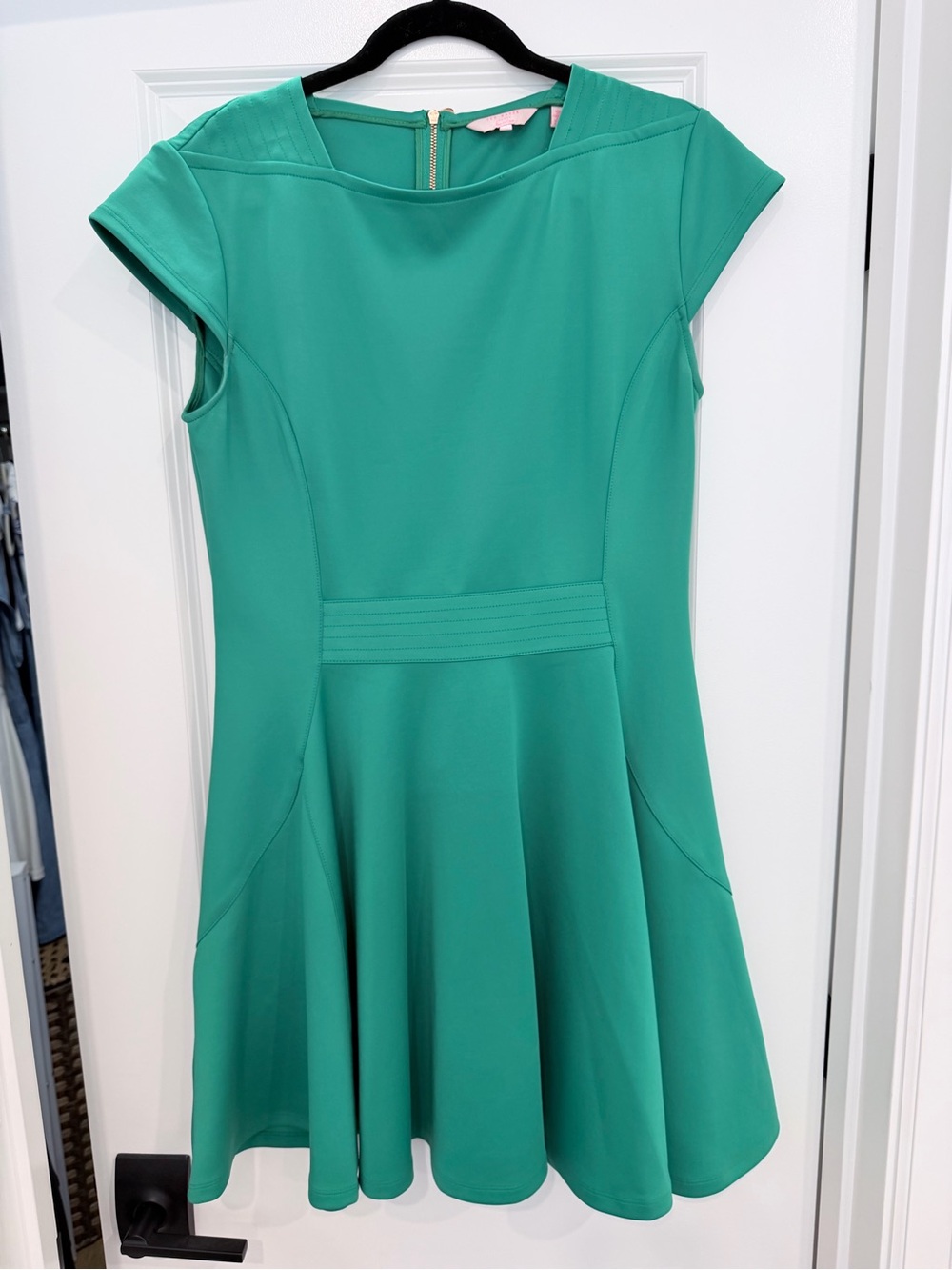 Ted Baker | Emerald Green Fit & Flare Pocket Dress Size 4 (US size 10)
